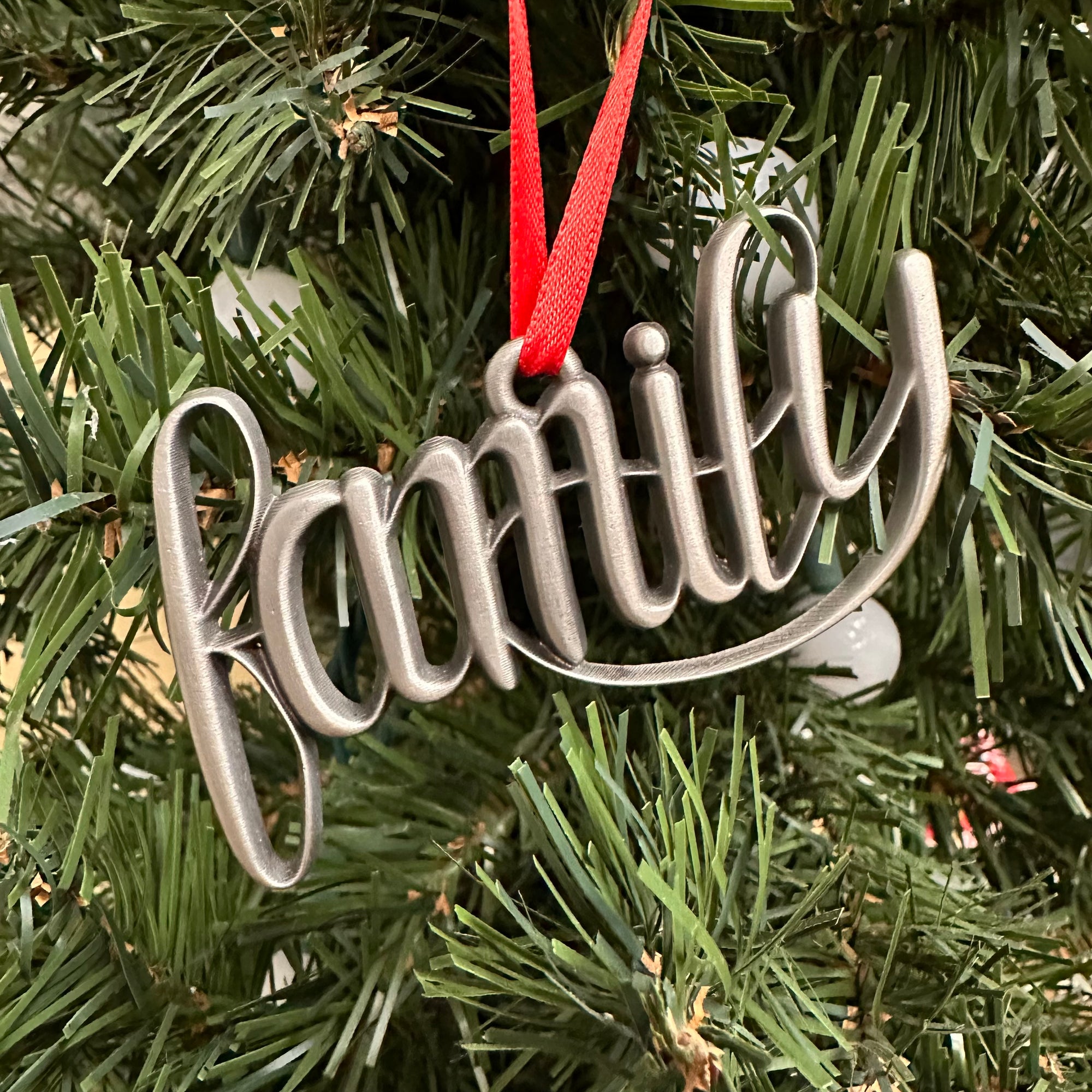 family pewter ornament