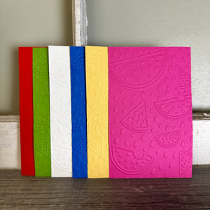 Watermelon embossed cardstock