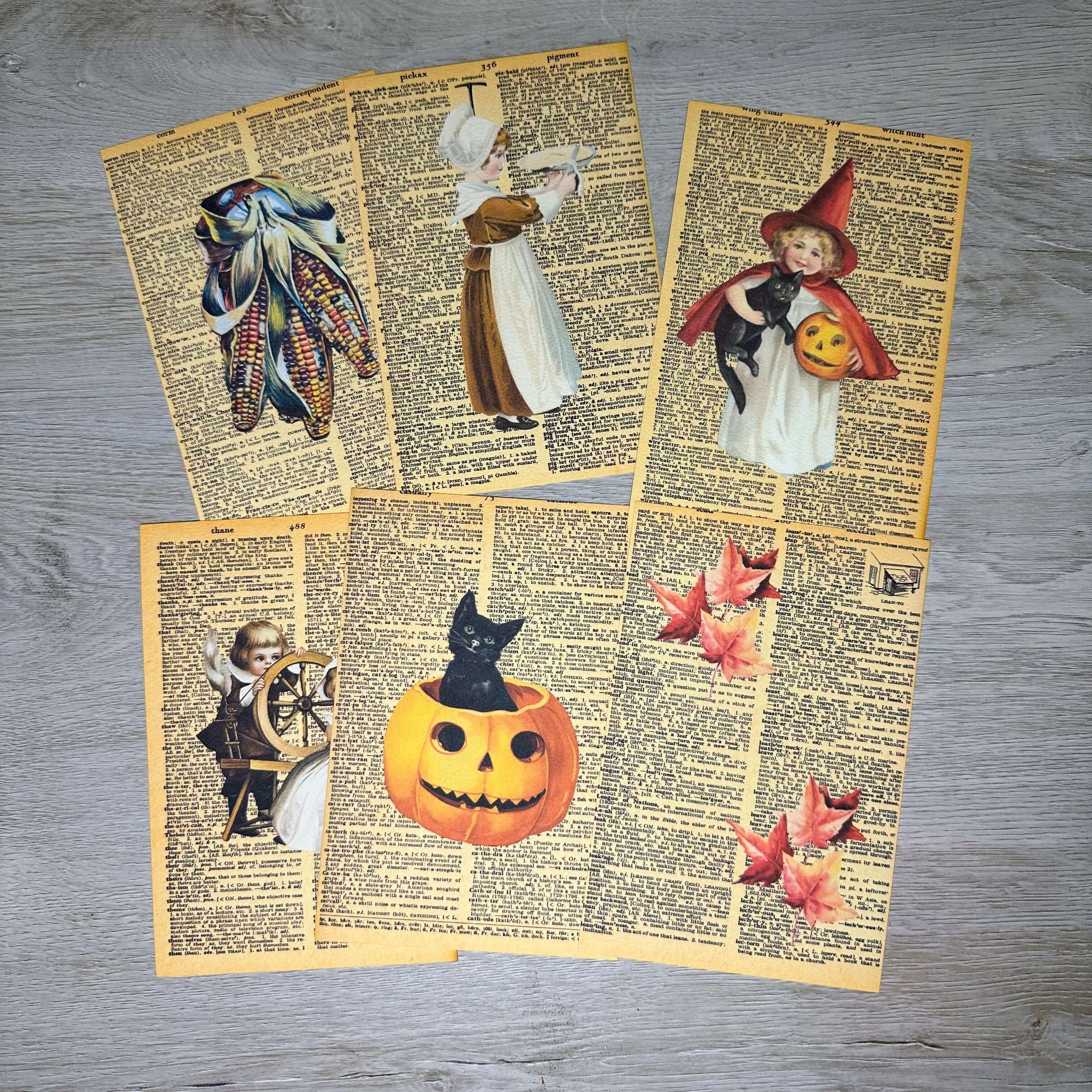 September Vintage Fall Junk Journal card kit