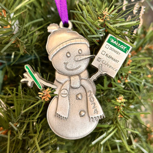 Clarence for President 2024 Snowman ornament