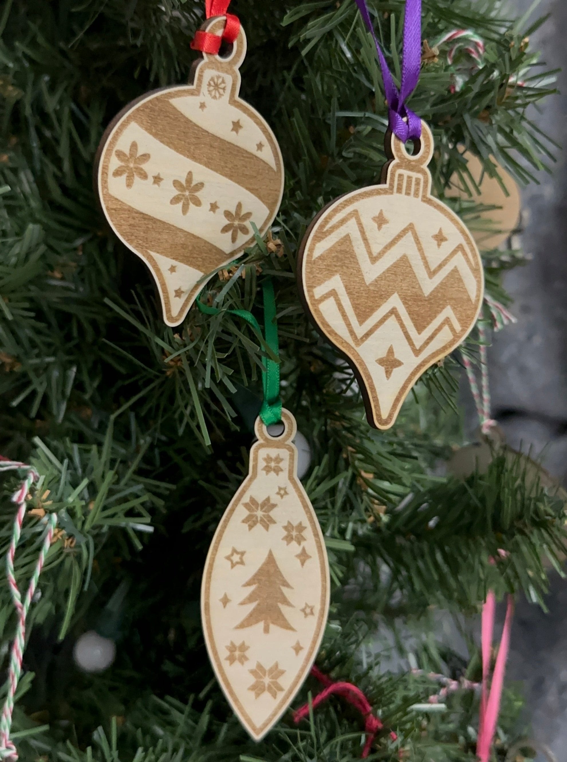 Wooden Retro Ornaments