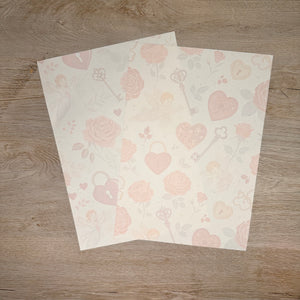 Whispering Roses stationery kit