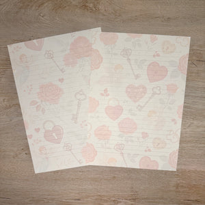 Whispering Roses stationery kit