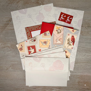 Whispering Roses stationery kit