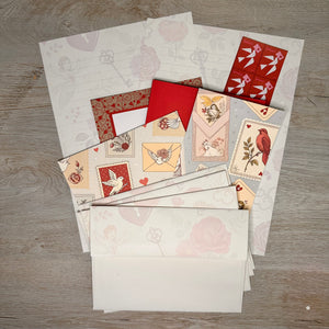 Whispering Roses stationery kit