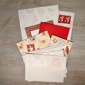 Whispering Roses stationery kit