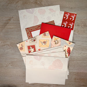 Whispering Roses stationery kit