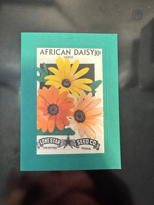 Flower seed packet cards