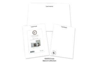 12 Snow insert note cards set - 3 window openings