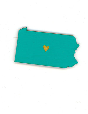 State Heart Magnets