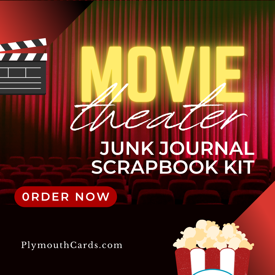 Movie Theater Junk Journal Scrapbook kit