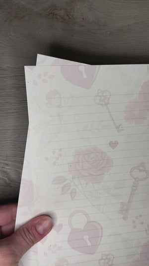 Whispering Roses stationery kit