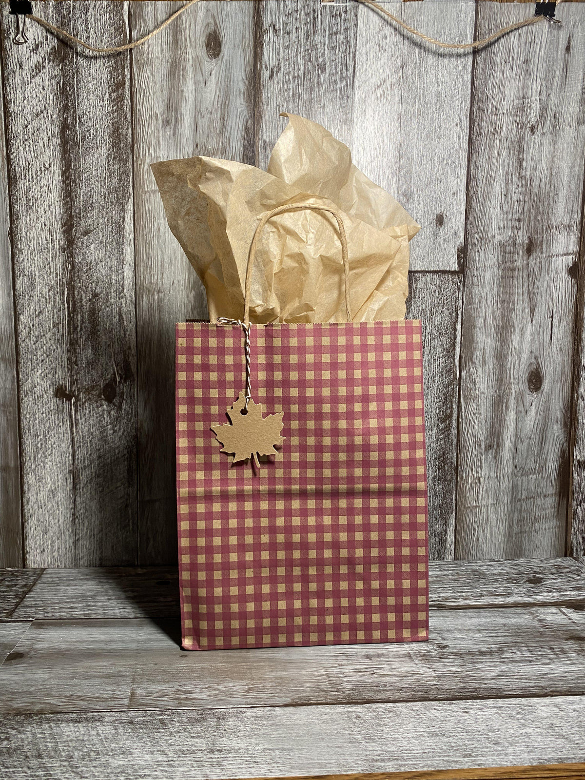 Gift Bag & Tag - Kraft Brown - Plymouth Cards