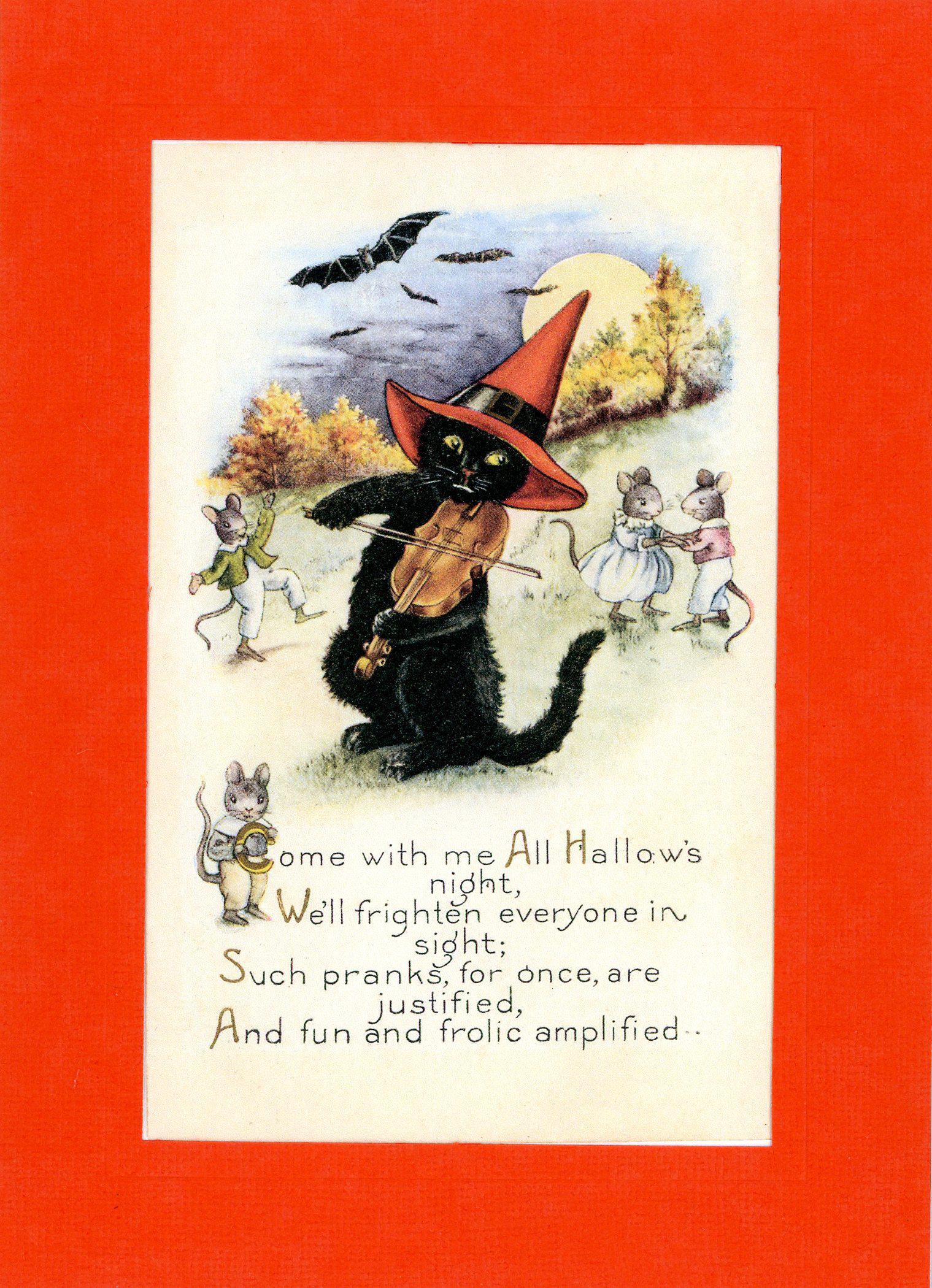 Come with Me (Black Cat)-Greetings from the Past-Plymouth Cards