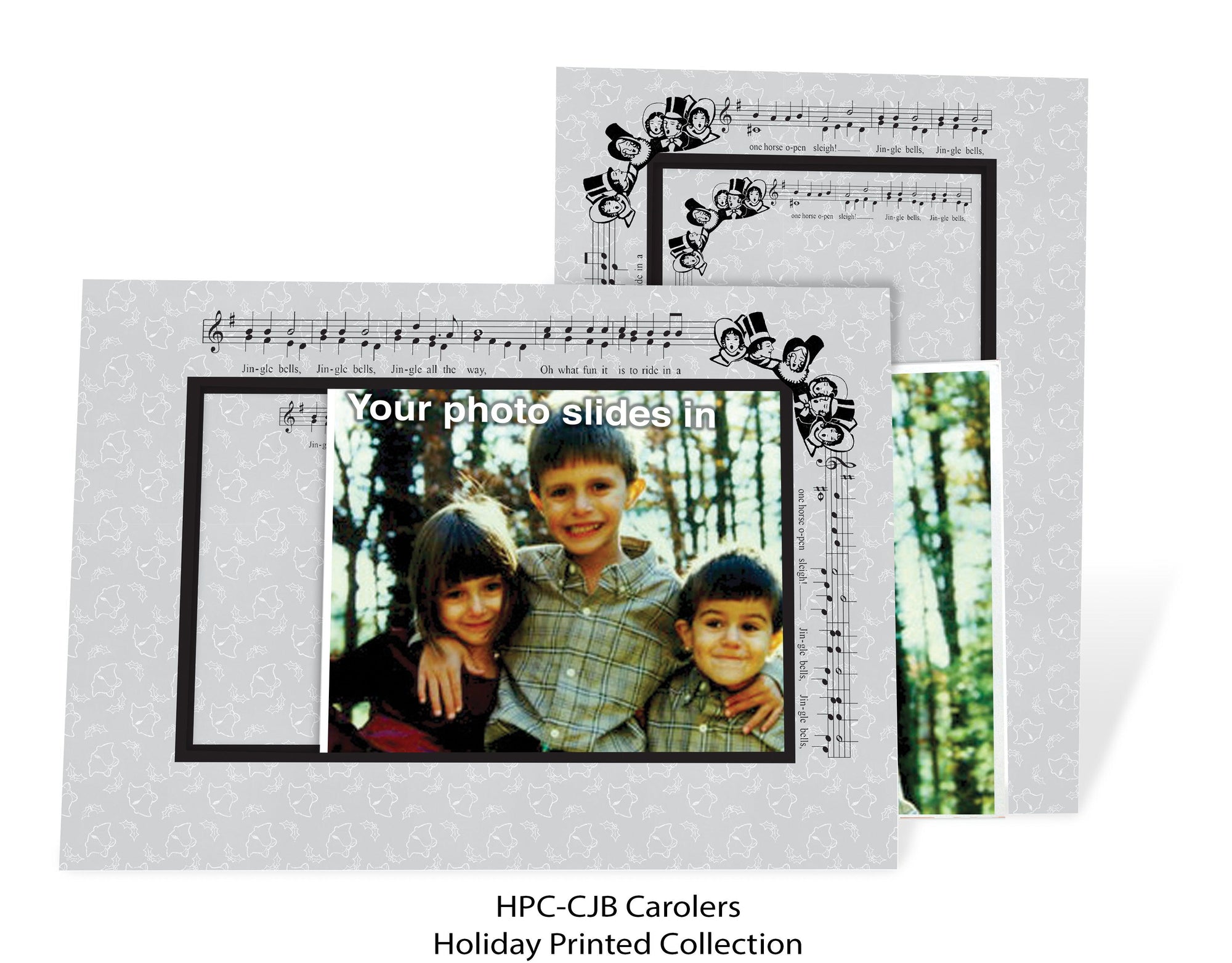 Jingle Bell Carolers-Photo note cards-Plymouth Cards