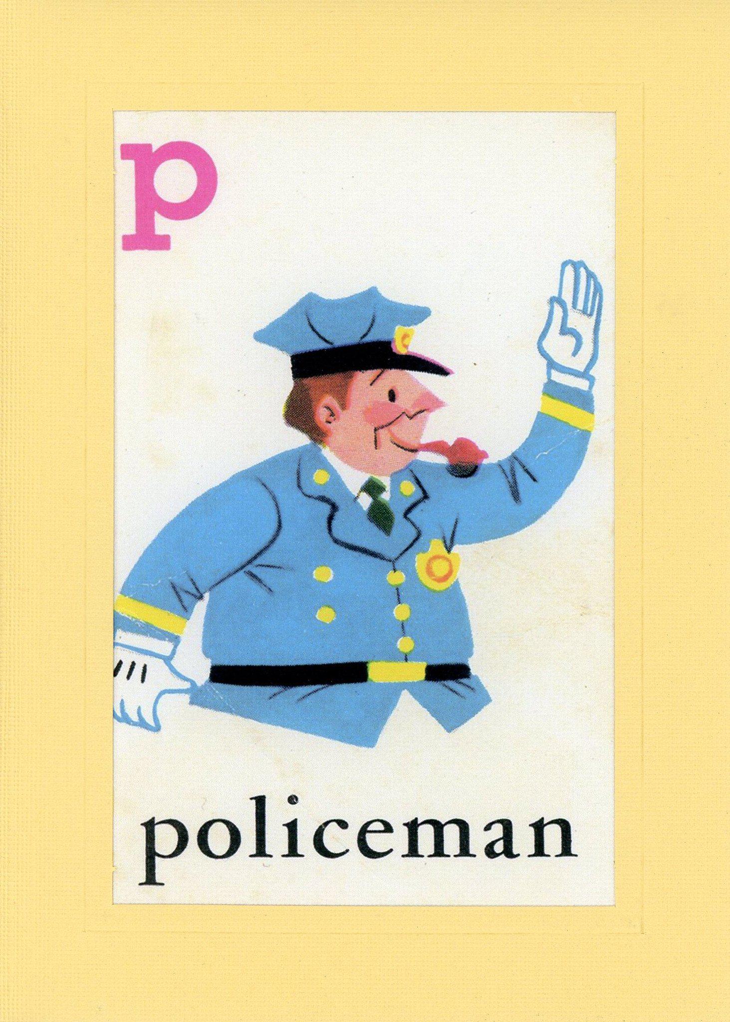 P is for Policeman-Alphabet Soup-Plymouth Cards