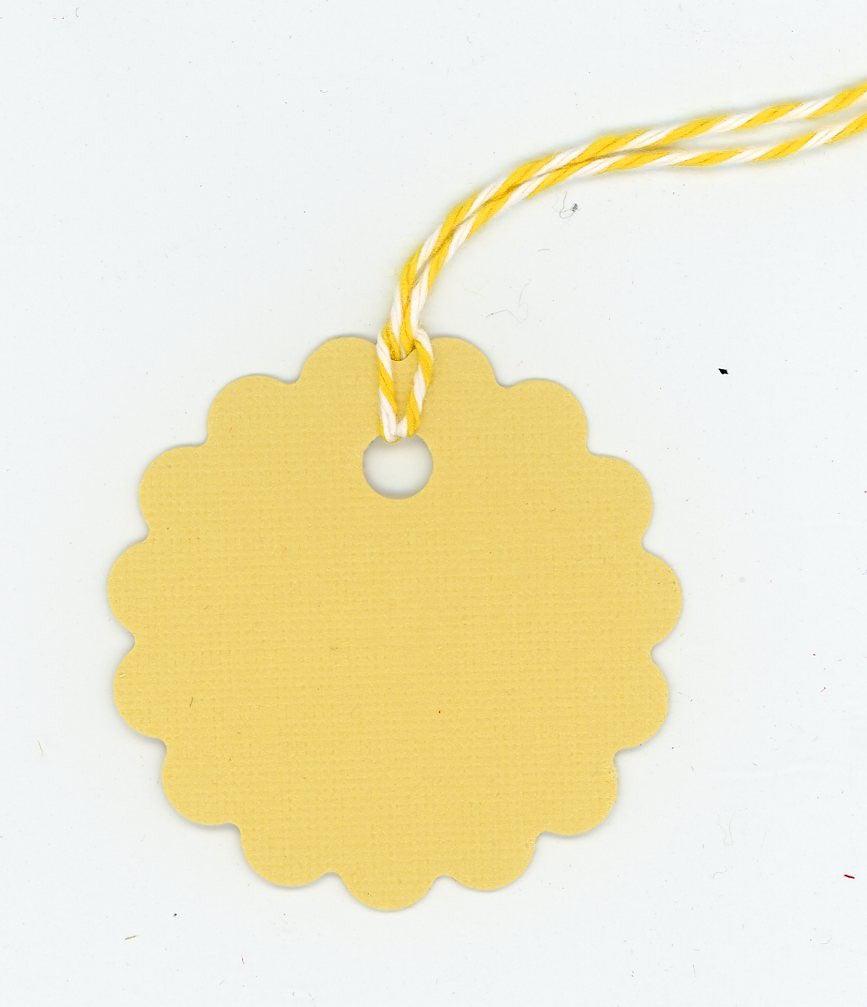 Solid Color Scallop Blank Gift Tags, Gold | Andaz Press