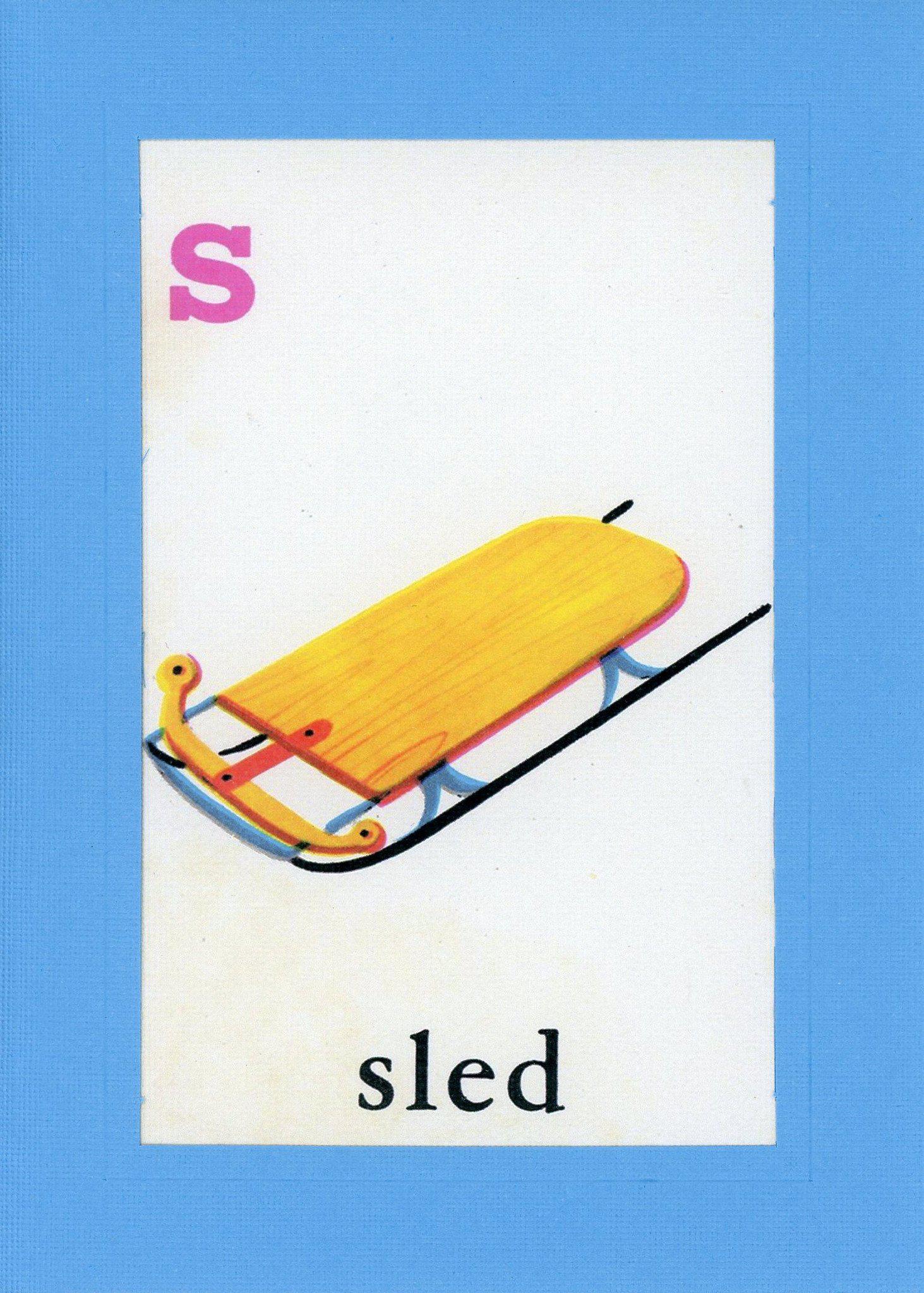 S is for Sled-Alphabet Soup-Plymouth Cards