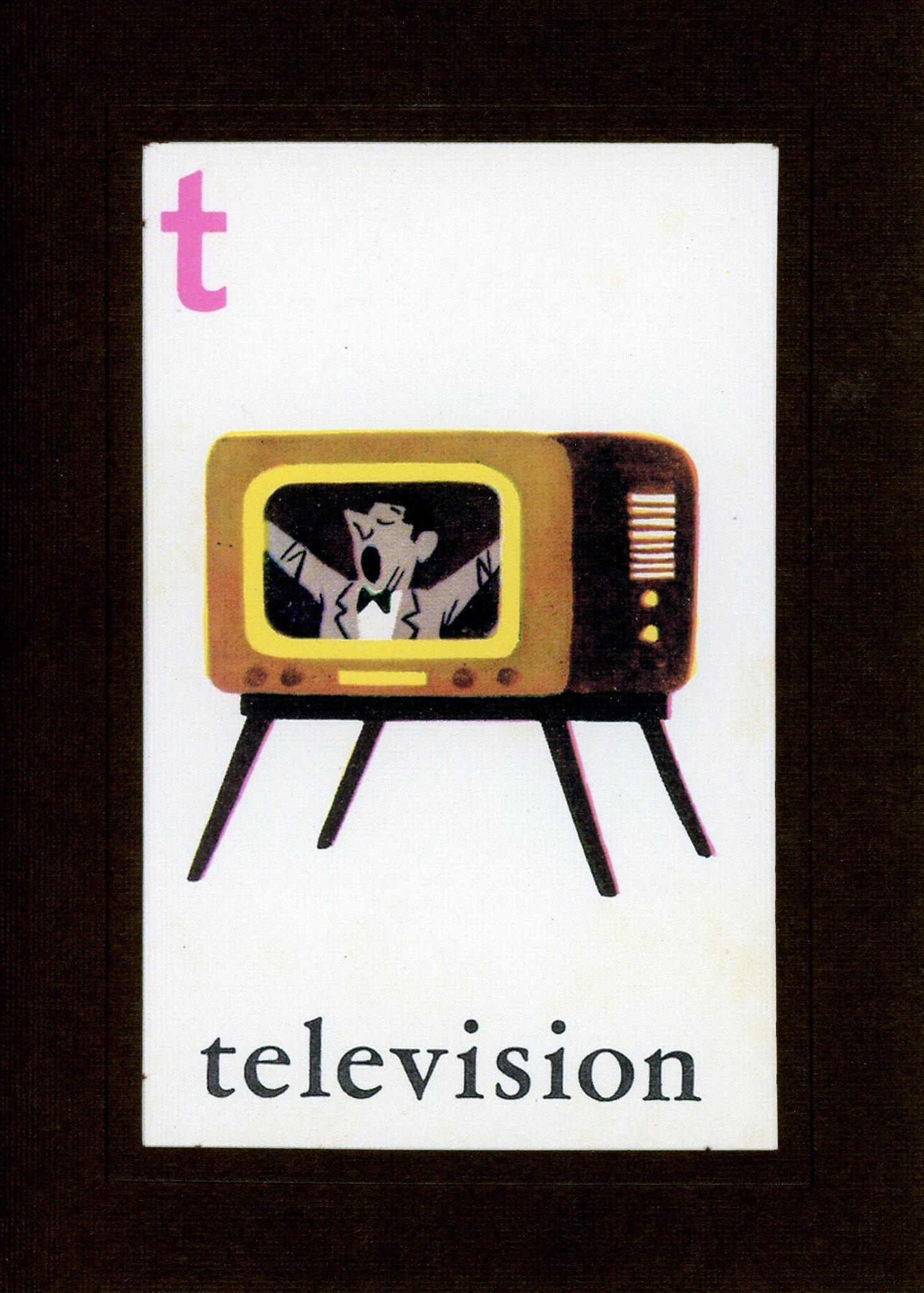 T is for Television-Alphabet Soup-Plymouth Cards